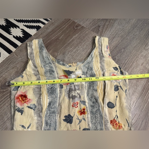 Jams World Antique Flowers on White Sleeveless Dress Vintage Small - Picture 9 of 11